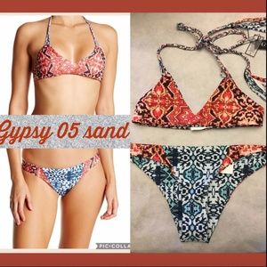 NEW $190 Gypsy05 Venice Reversible Bikini Top & Bottom Swim Set [‎ Small ] #572